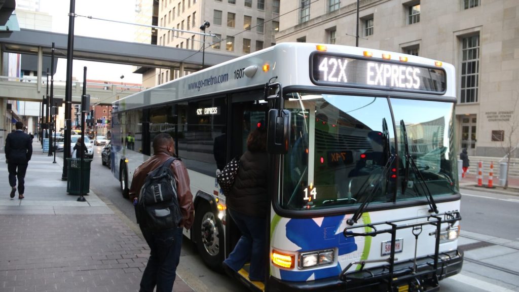 A bus in the city